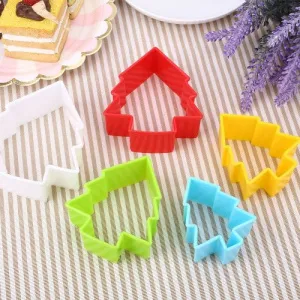 5Pcs-Set-Christmas-Tree-Shaped-Fondant-Cookie-Mold-Plastic-Baking-Tool
